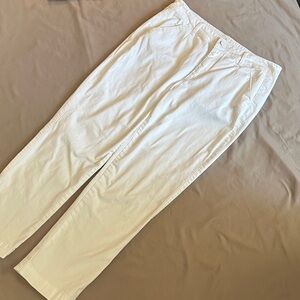 Caslon Soft Brushed Cotton Straight-Leg Pants